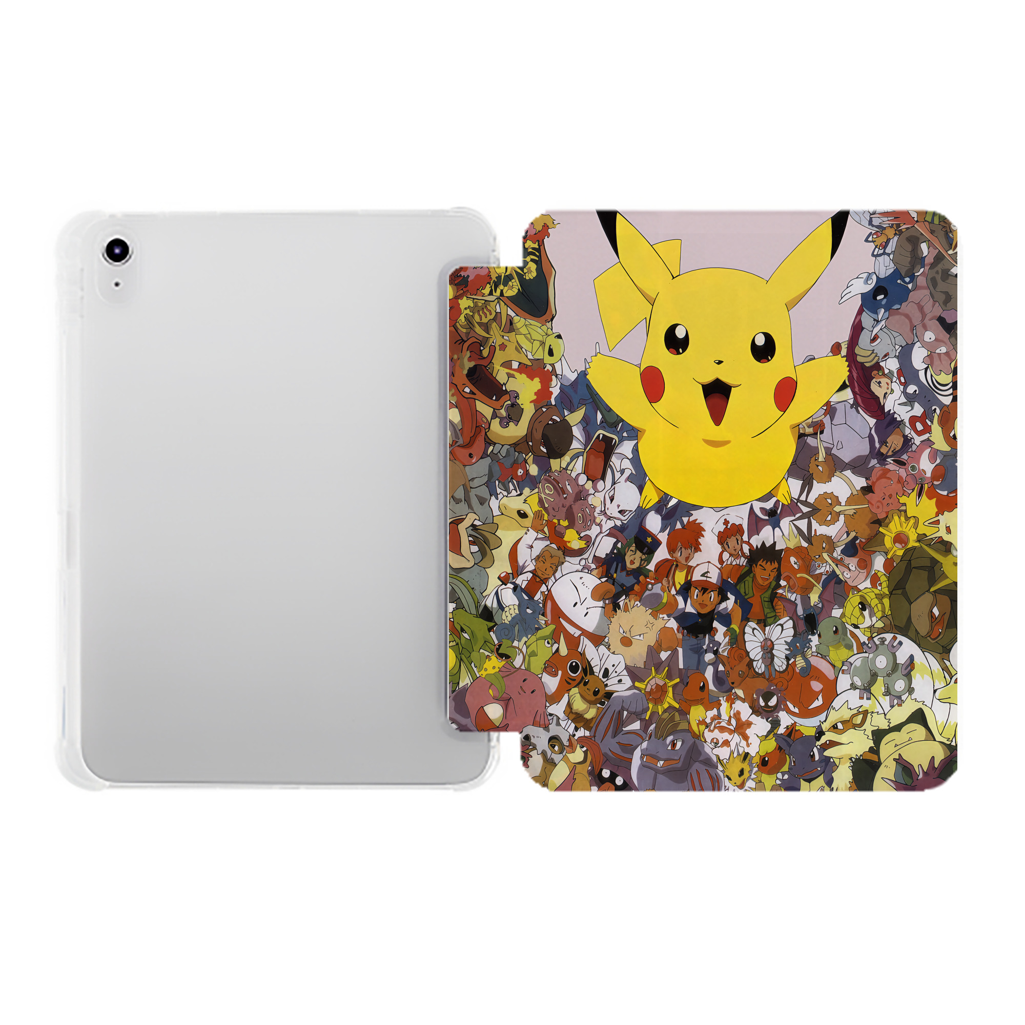 （画像用） ポケットモンスター Pokémon IPad ケース ペン収納付き 三つ折りスタンド PUレザー×シリコン 対応機種9.5/10.5/10.9インチ